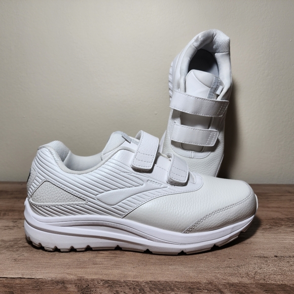 Brooks Addiction Walker V Strap White Sneakers Womens Shoes Size 9.5 Wide - Picture 10 of 11